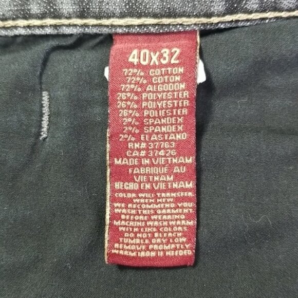 Perry Ellis Men's Jeans Size 40x32 Black Wash Straight Leg - Picture 6 of 6